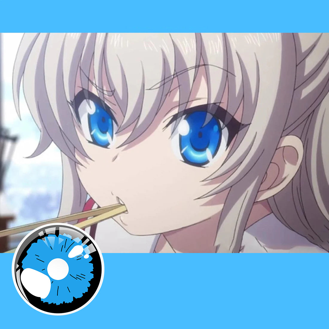 Sunlit Floral Eclipse Blue Contact Lenses