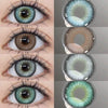 Lentes de contacto de color gris mármol 
