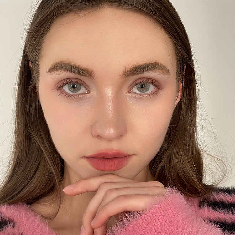 A Girl Wearing Ever Gray Contact Lenses