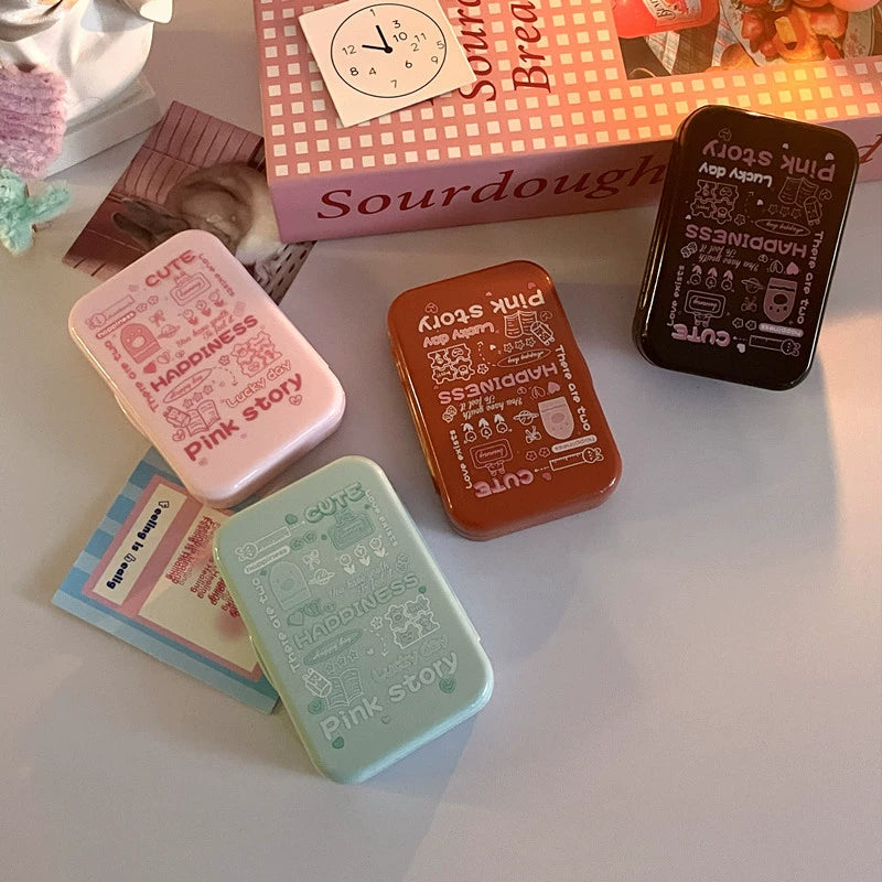 Pink, Red, Green Story Contact Lens Case