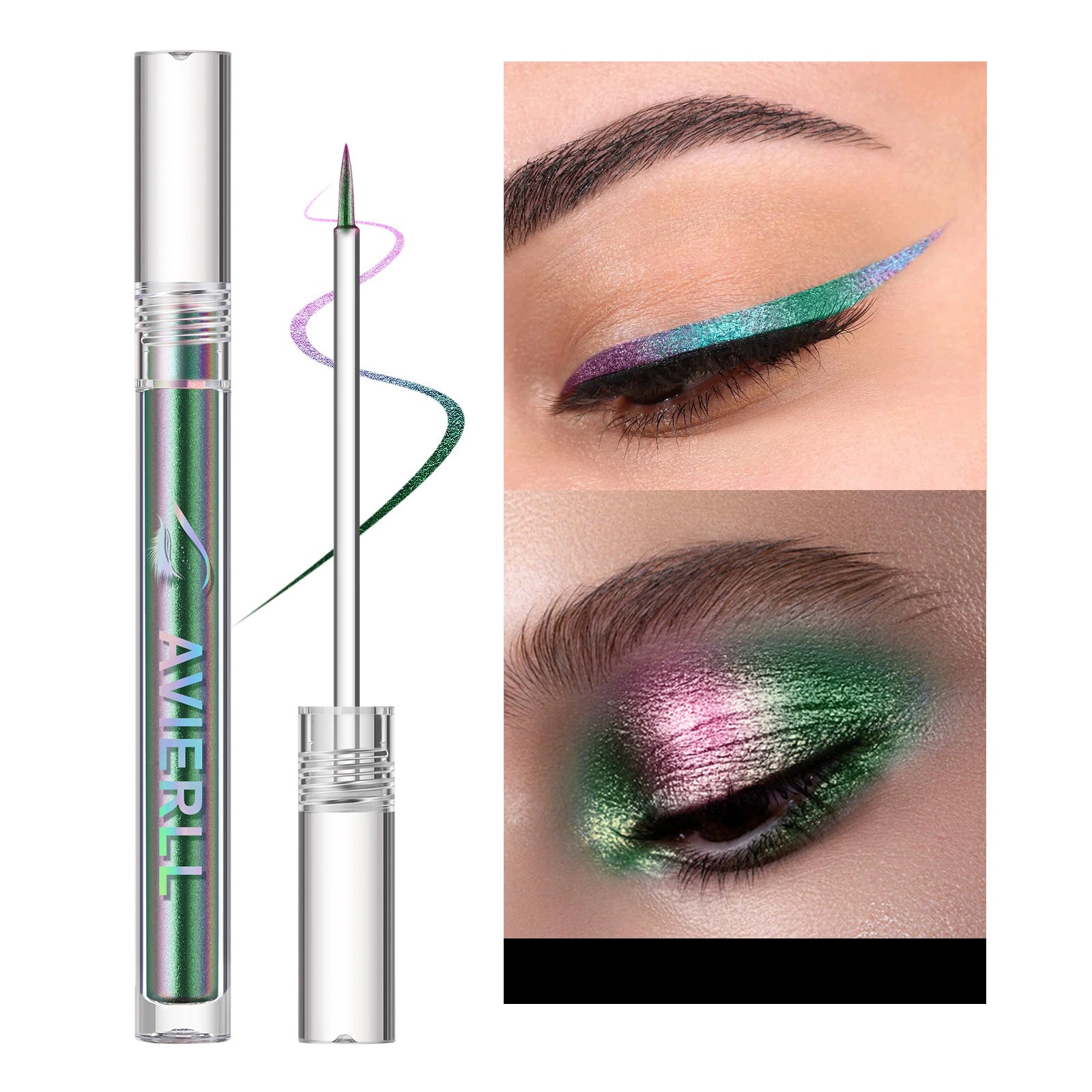 Brown-Green Liquid Waterproof Quick-drying Eyeliner Pencil