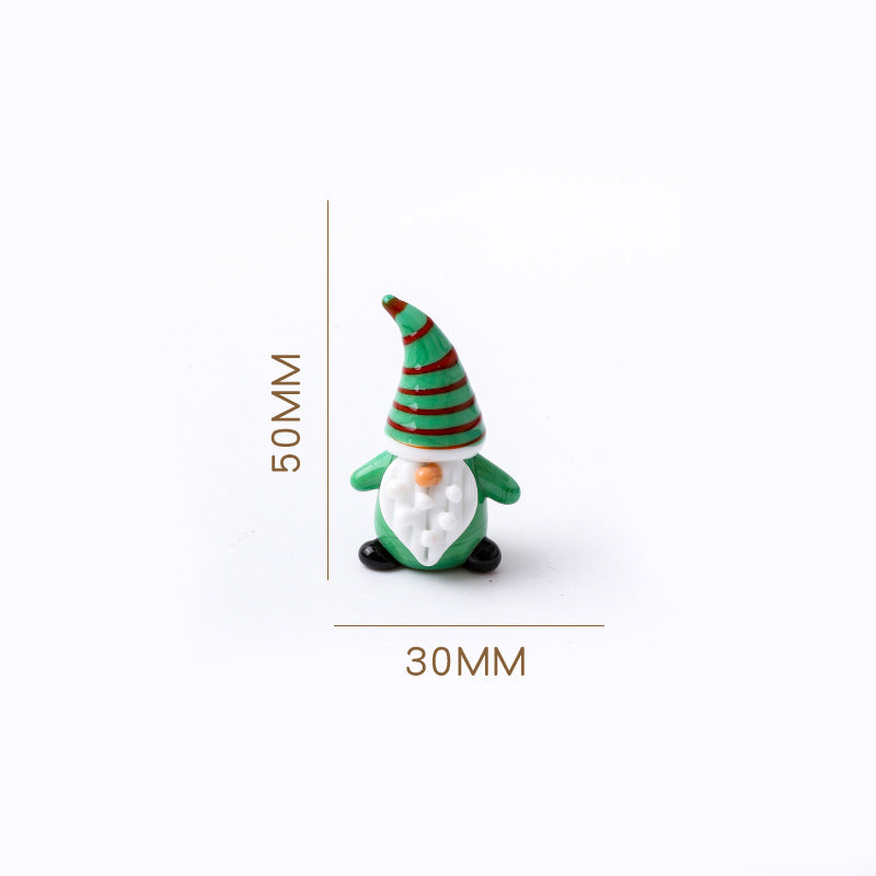 ミニクリスマスガラスオーナメント - かわいいサンタとツリー、ホリデーデコレーションとギフトに最適