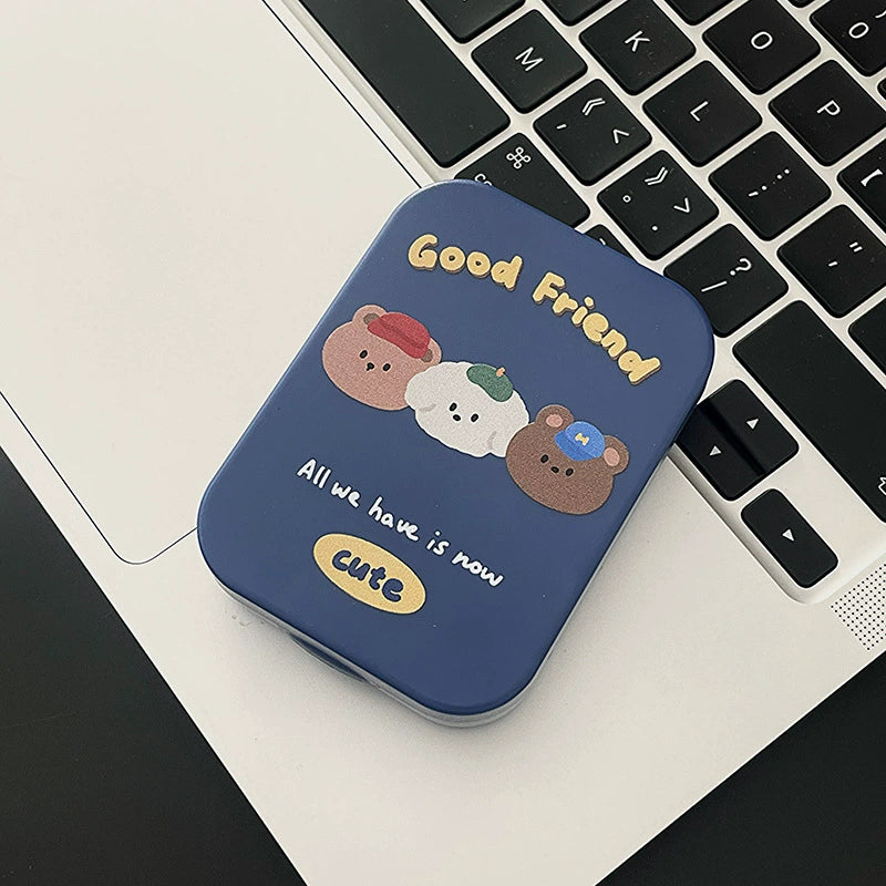 Three Bears Blue Contact Lens Case