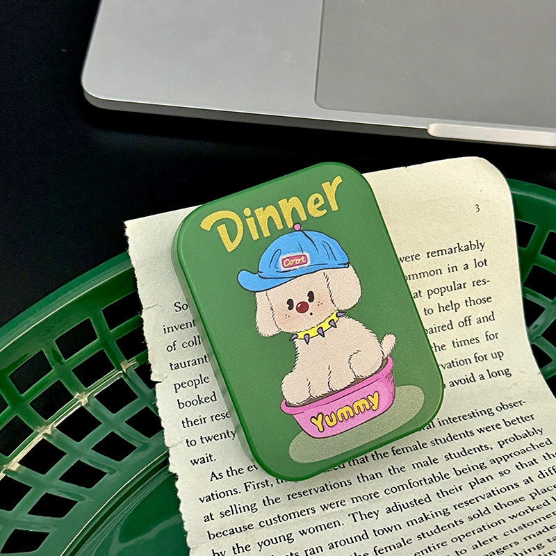 Trendy Dog Green Contact Lens Case