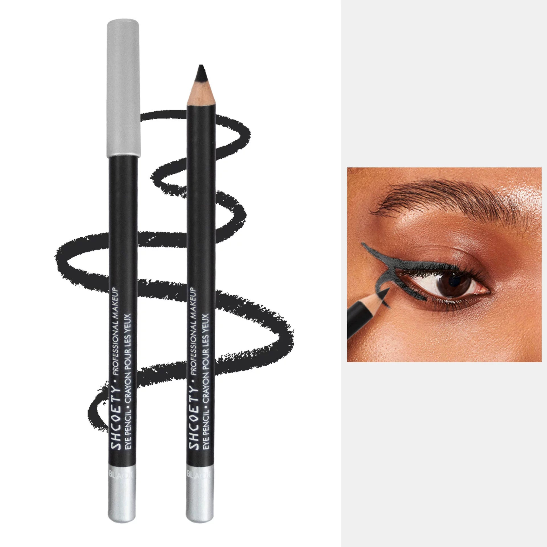 Classic Color Wooden Black Eyeliner Pencil