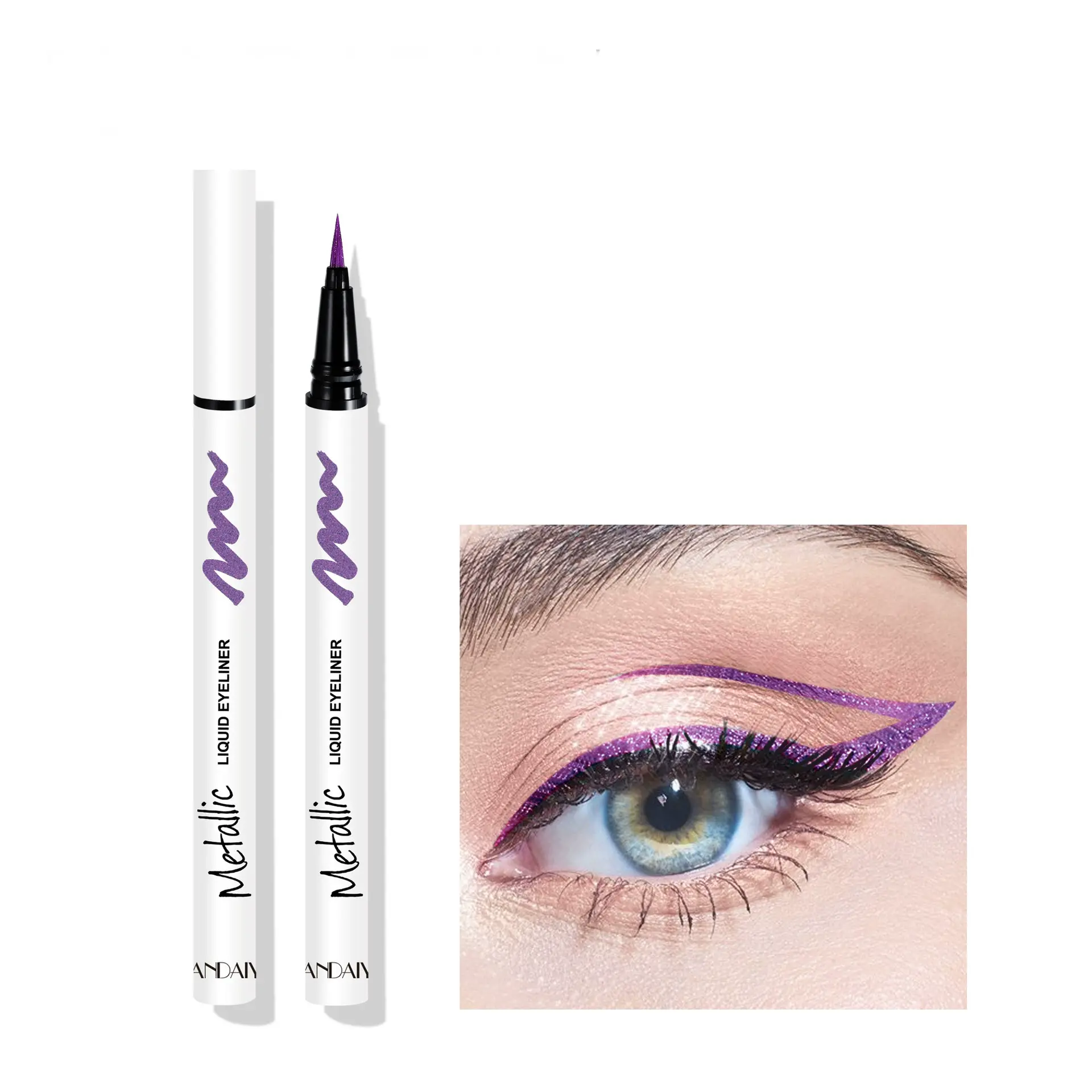 Purple Waterproof Shimmer Eyeliner Pencil