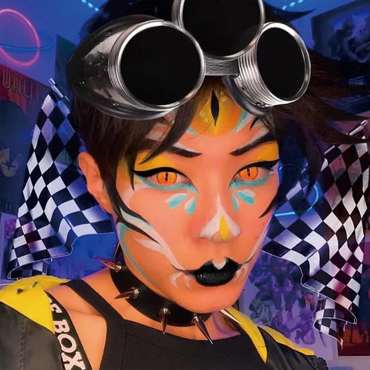 Golden Ruby Cat's Eye Contact Lenses