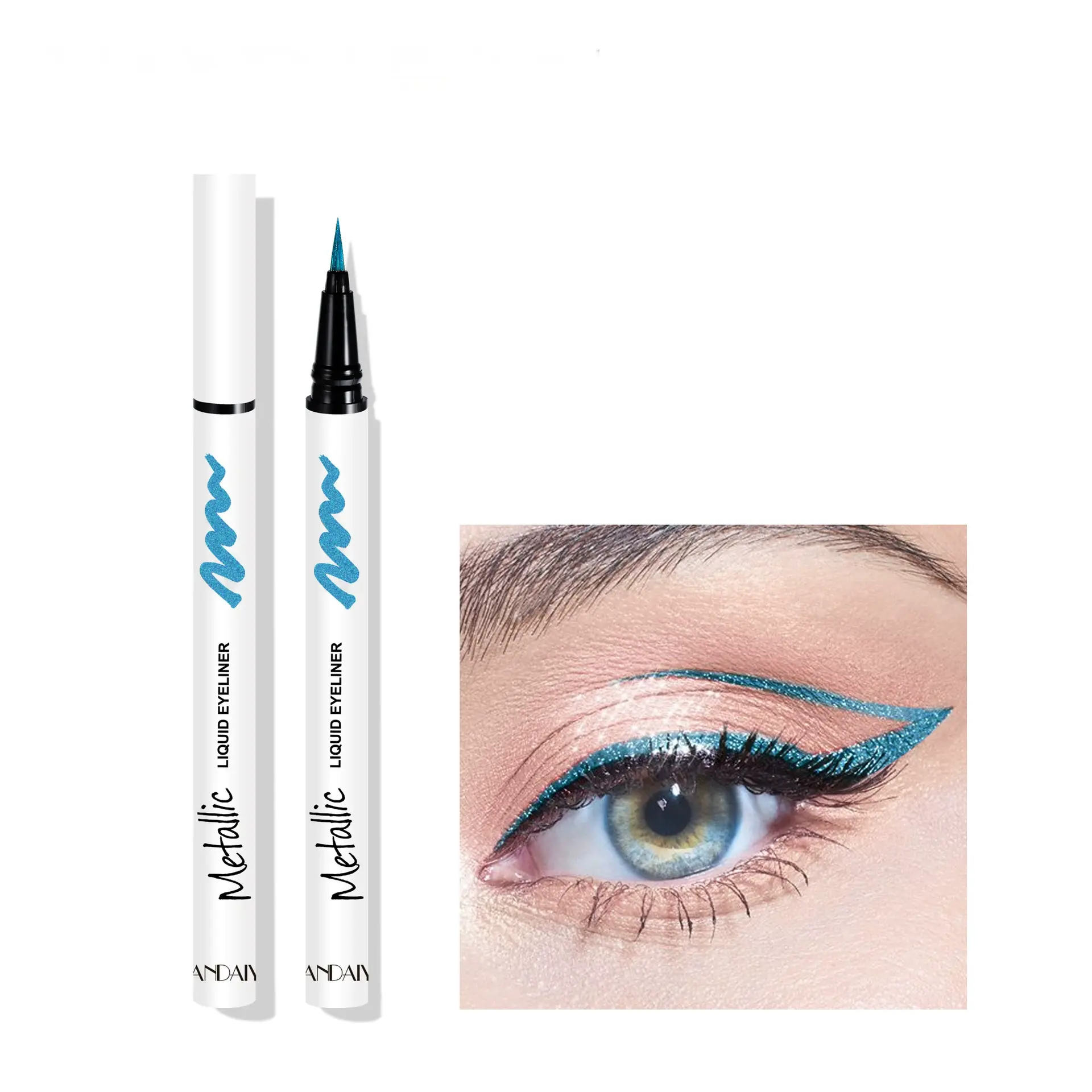 Blue Waterproof Shimmer Eyeliner Pencil