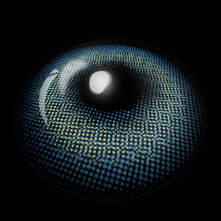 Starlit Horizon Blue Contact Lenses 3D Display