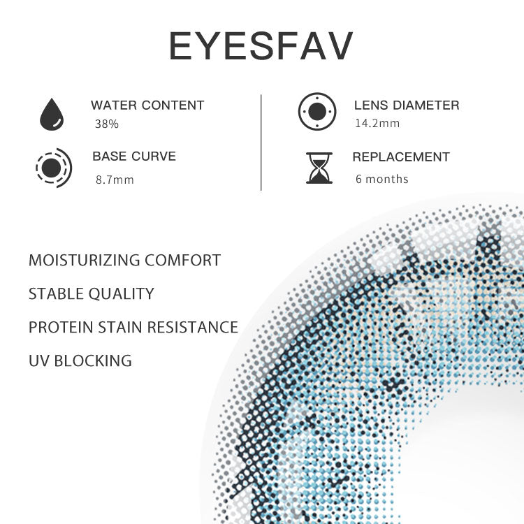 EYESFAV Stardust Veil Blue Contact Lenses Parameters