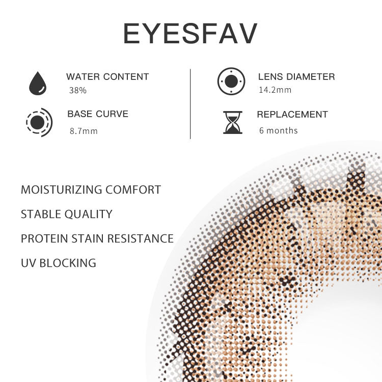EYESFAV Stardust Veil Brown Contact Lenses Parameters