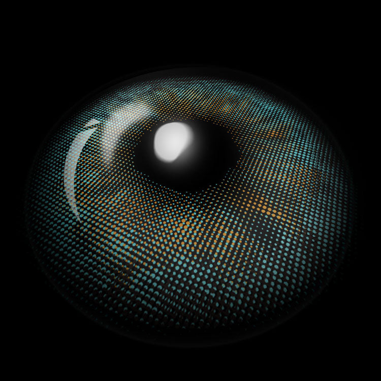 Koi Twilight Green Contact Lenses 3D Display