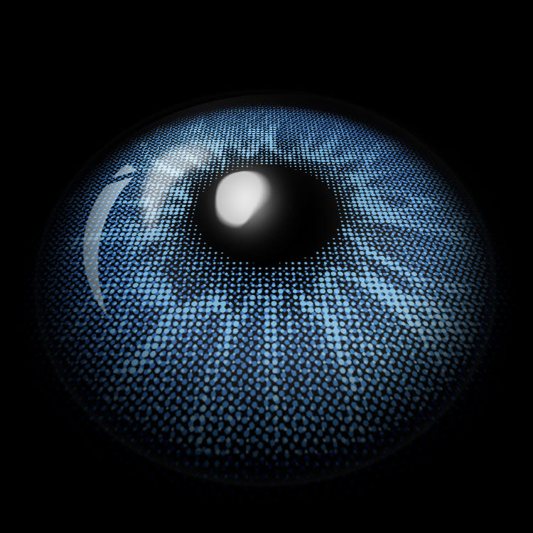 Sparkling Blue Contact Lenses 3D Display