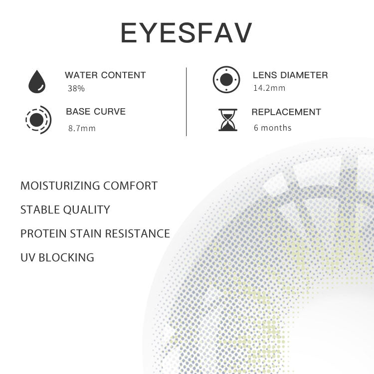 EYESFAV Sparkling Gray Contact Lenses Parameters
