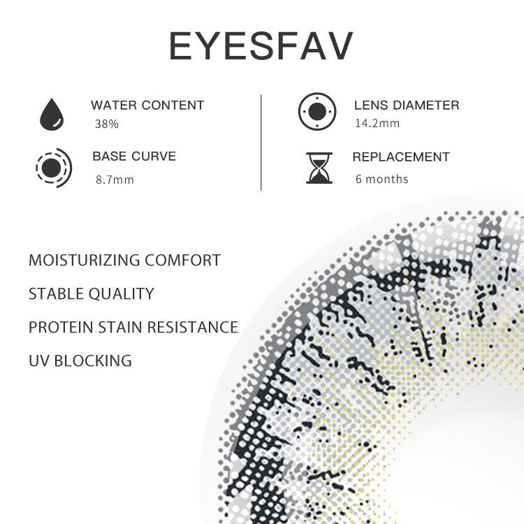 EYESFAV Da Vinci's Enigma Gray Contact Lenses Parameters