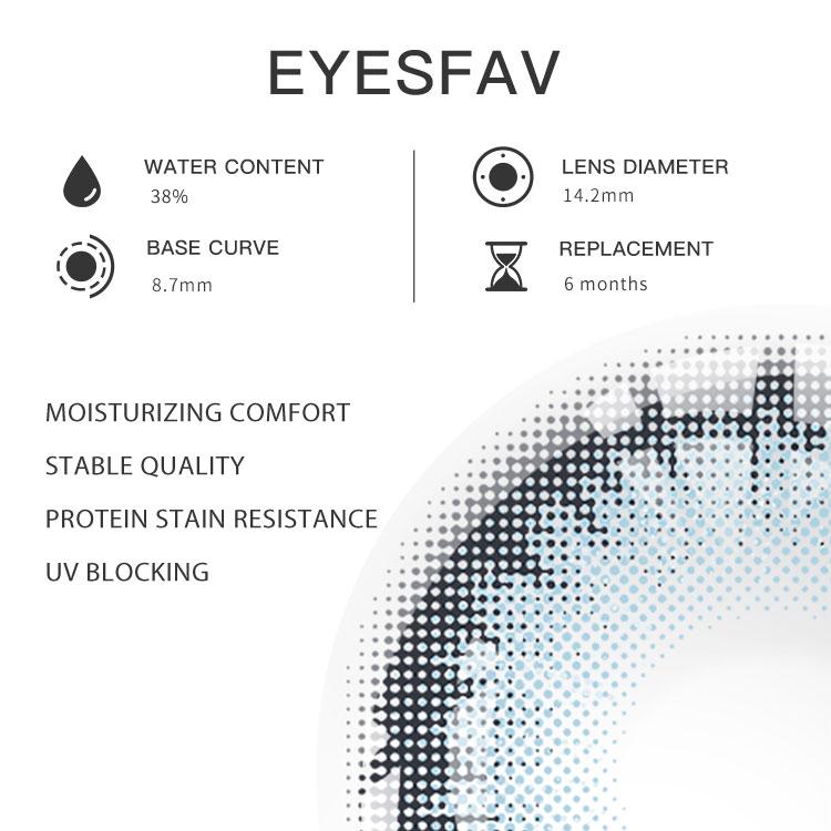 EYESFAV Icy Veil Blue Contact Lenses Parameters