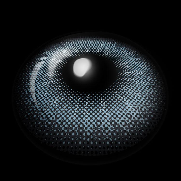 Icy Veil Blue Contact Lenses 3D Display