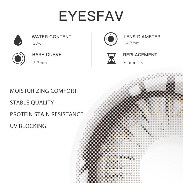 EYESFAV Mocha Sketch Brown Contact Lenses Parameters