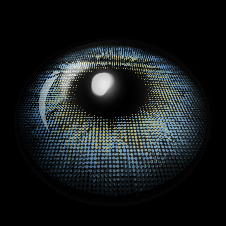 Eternal Glow Blue Contact Lenses 3D Display