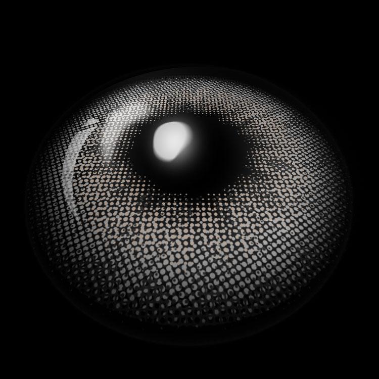 Stormy L-Gray Colored Contact Lenses 3D Display