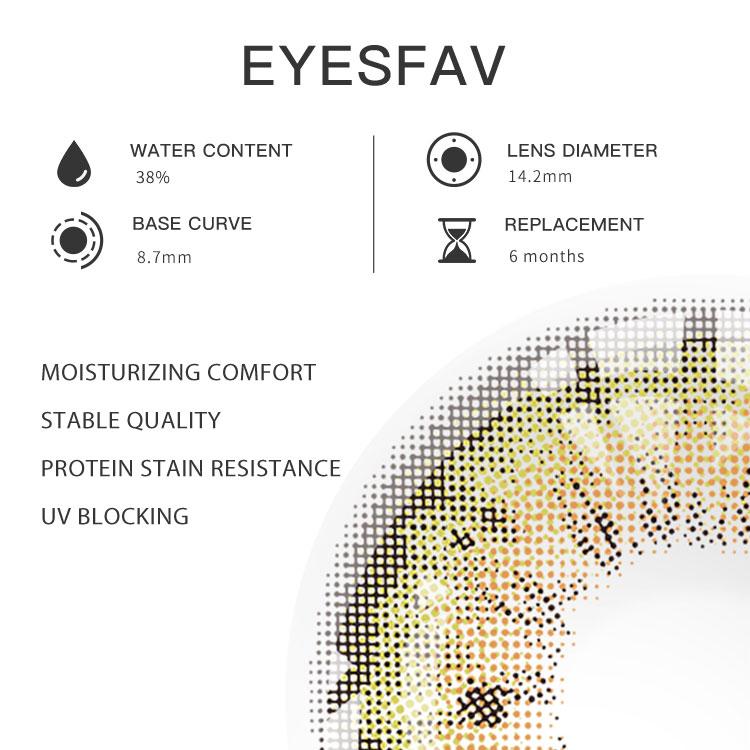 EYESFAV Stormy L-Brown Contact Lenses Parameters