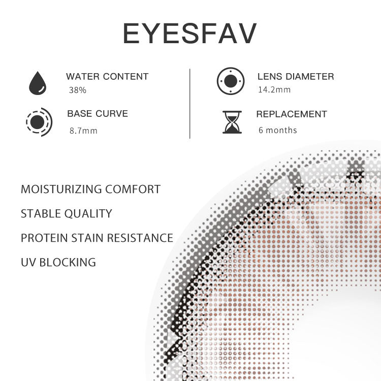 EYESFAV Silent Haze Gray Contact Lenses Parameters