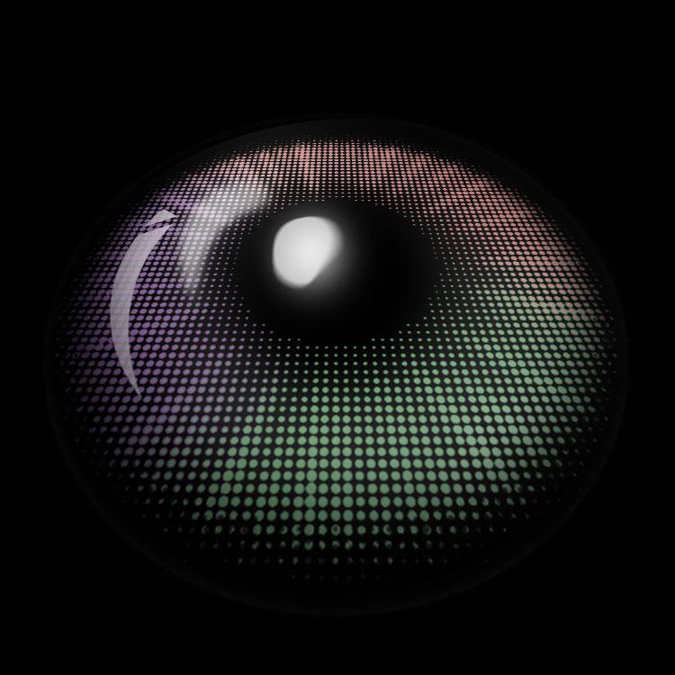 Neon Amethyst Colored Contact Lenses 3D Display
