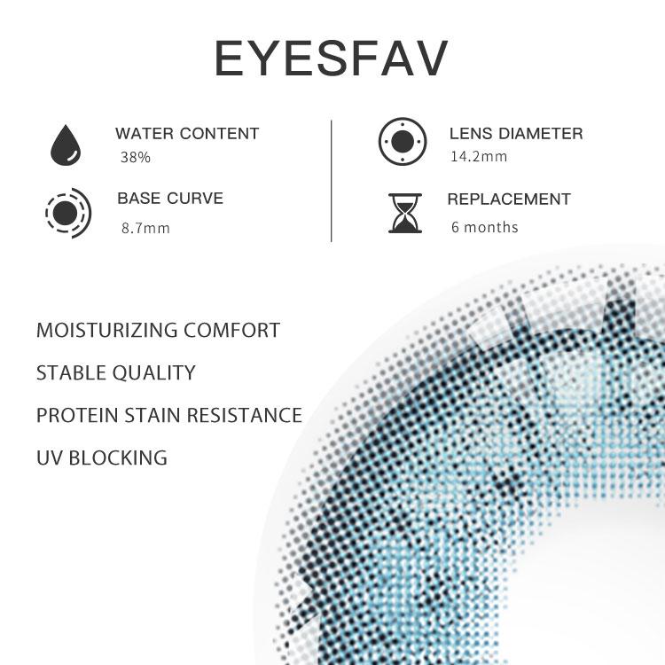 EYESFAV Marine Blue Contact Lenses Parameters
