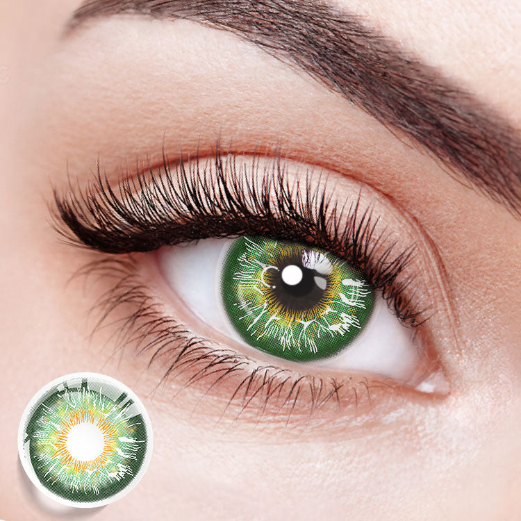 Thunderstruck Green Contact Lenses