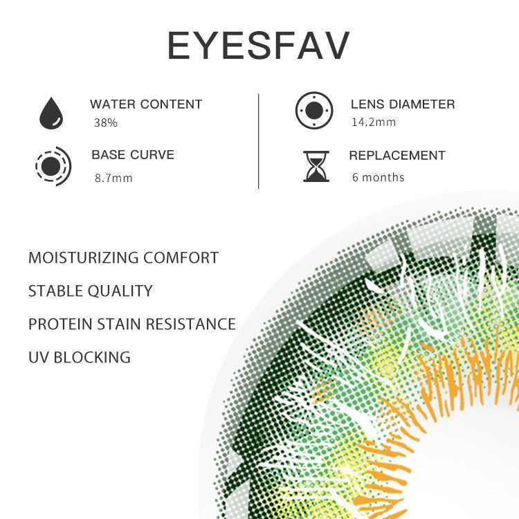 EYESFAV Thunderstruck Green Contact Lenses Parameters