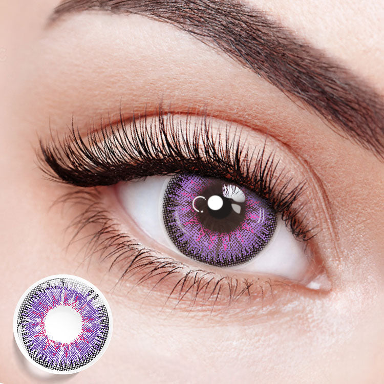 Neon Pulse Purple Contact Lenses