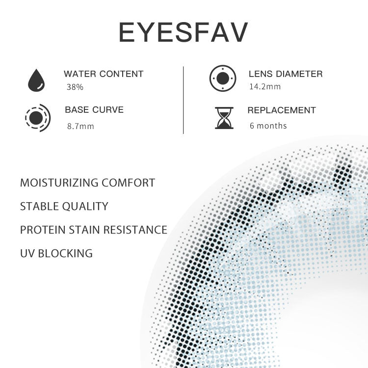 EYESFAV Flora Blue Contact Lenses Parameters