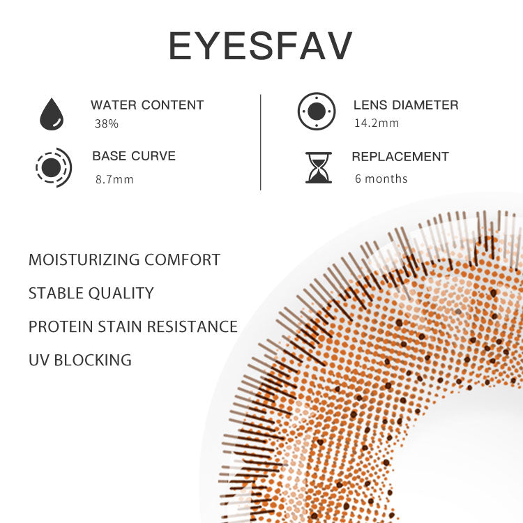 EYESFAV Earthbound Pulse Brown Contact Lenses Parameters