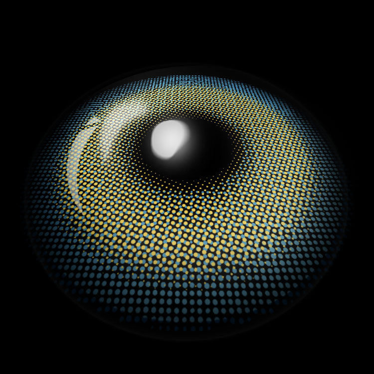 Madrid Sunlit Blue Contact Lenses 3D Display