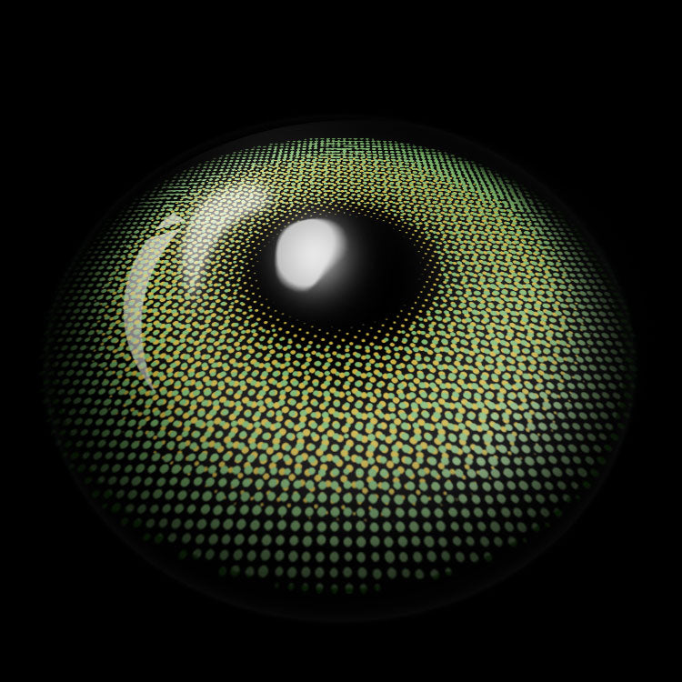 Madrid Green Contact Lenses 3D Display