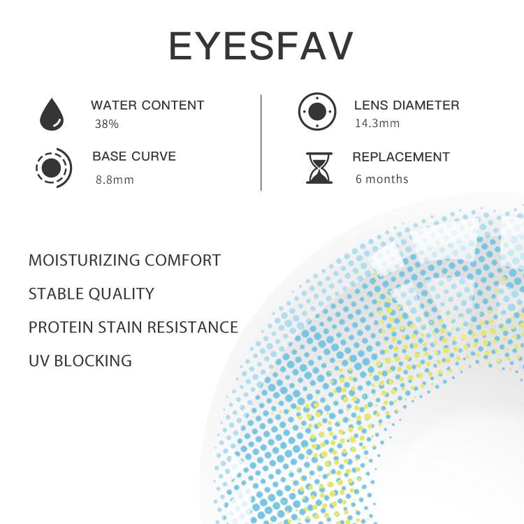 EYESFAV Sky Dancer Blue Contact Lenses Parameters
