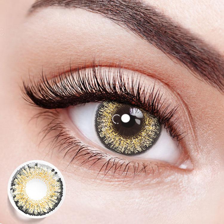 Amber Cascade Brown Contact Lenses
