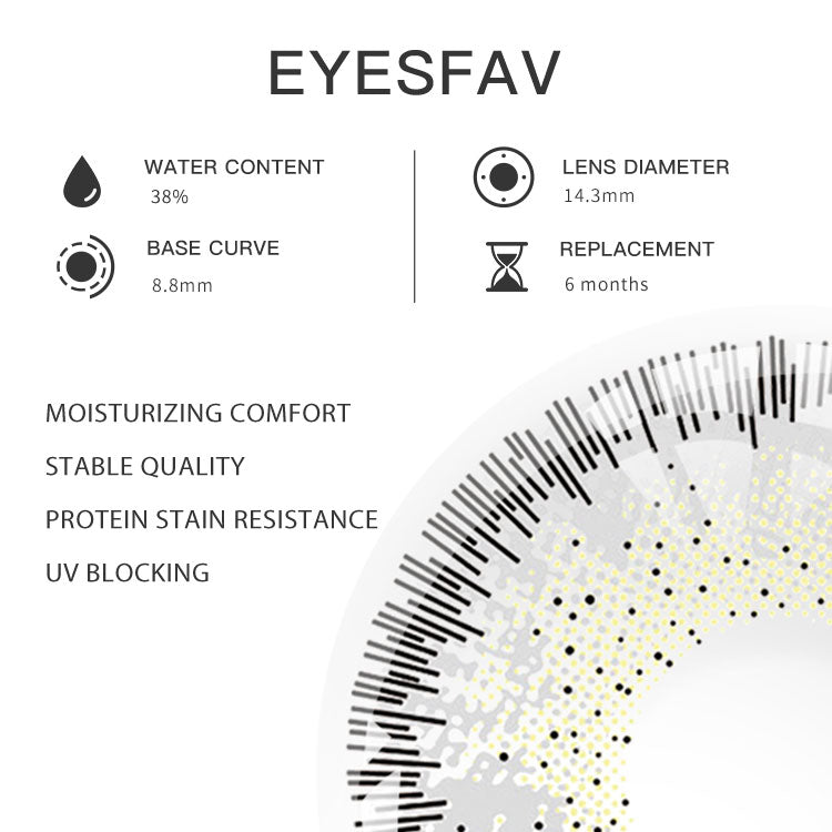EYESFAV Magic Gray Contact Lenses Parameters