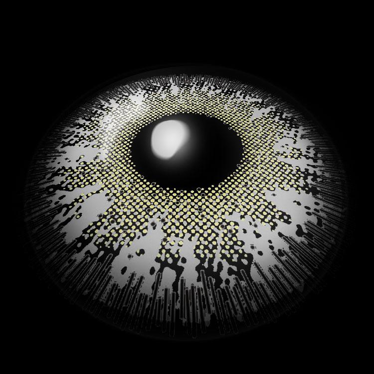Magic Gray Contact Lenses 3D Display