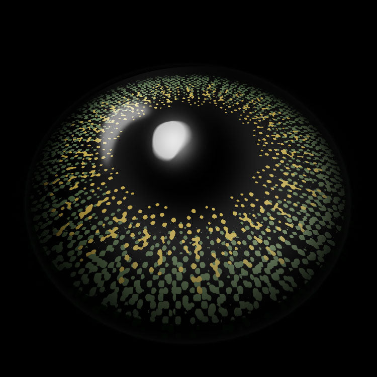 Stripe Essence Green Contact Lenses 3D Display