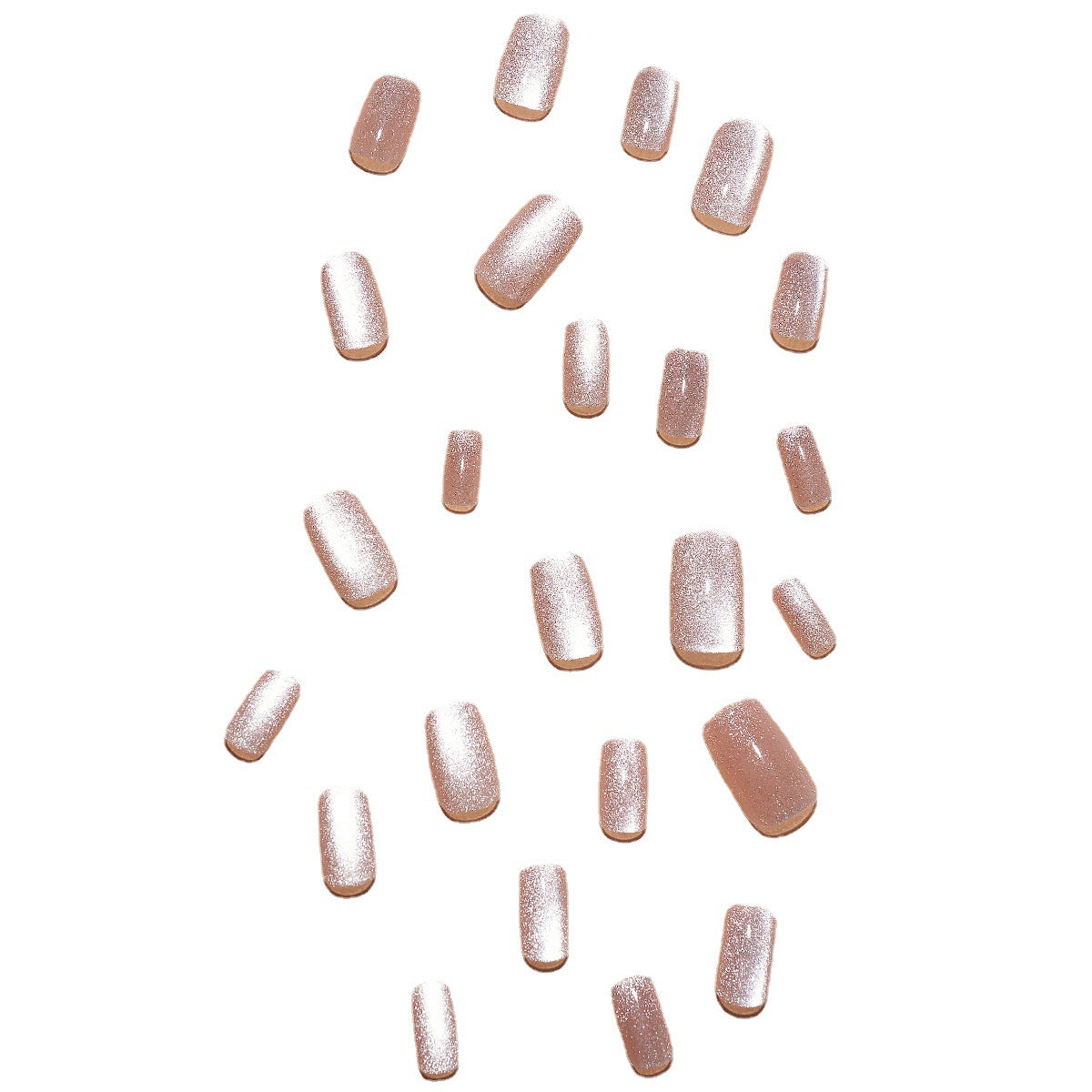 Pink Gleam, Medium, Square Press On Nails
