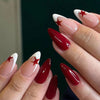 EYESFAV Celestial Waltz Red, Long, Almond Press On Nails