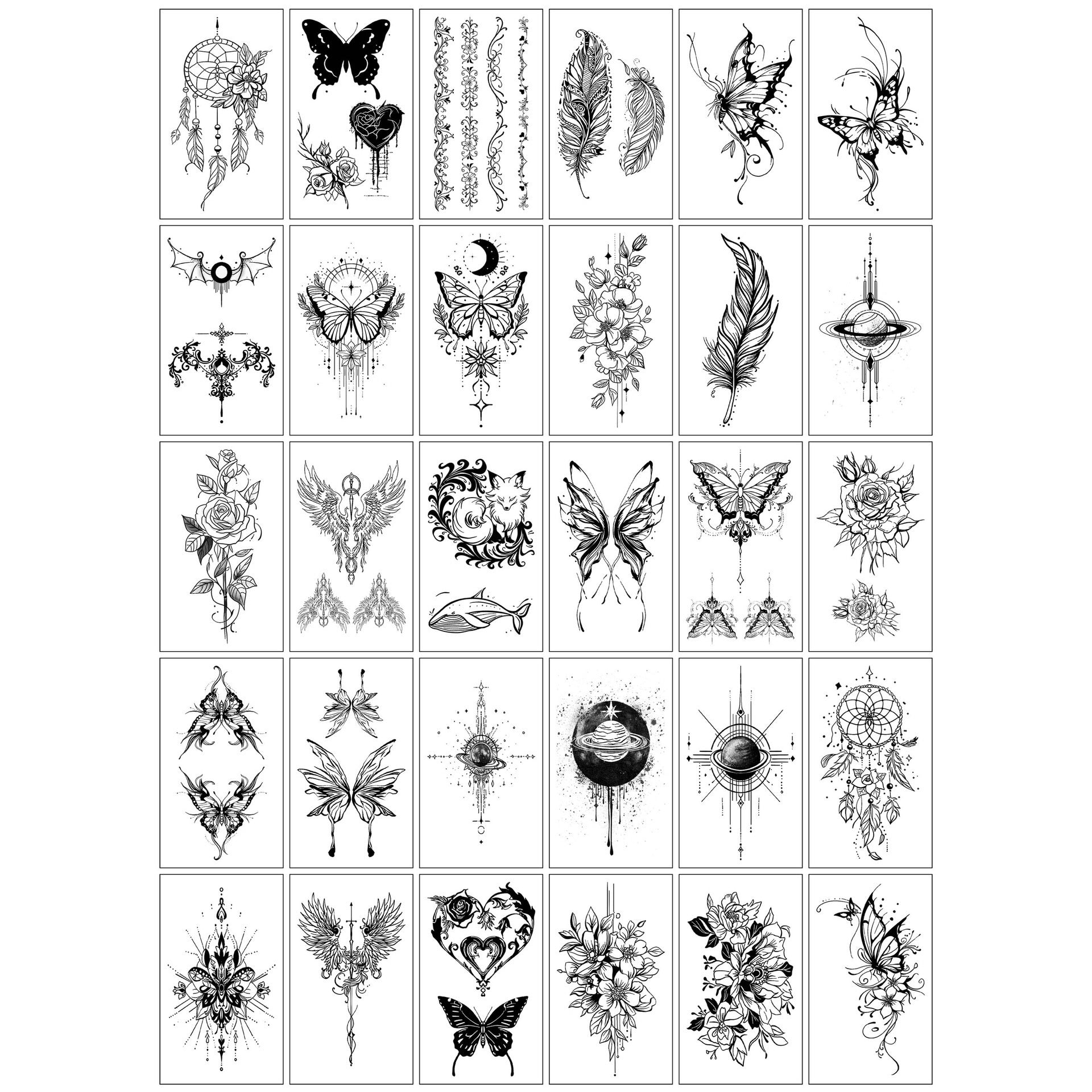 Spooky Bloom Temporary Tattoos