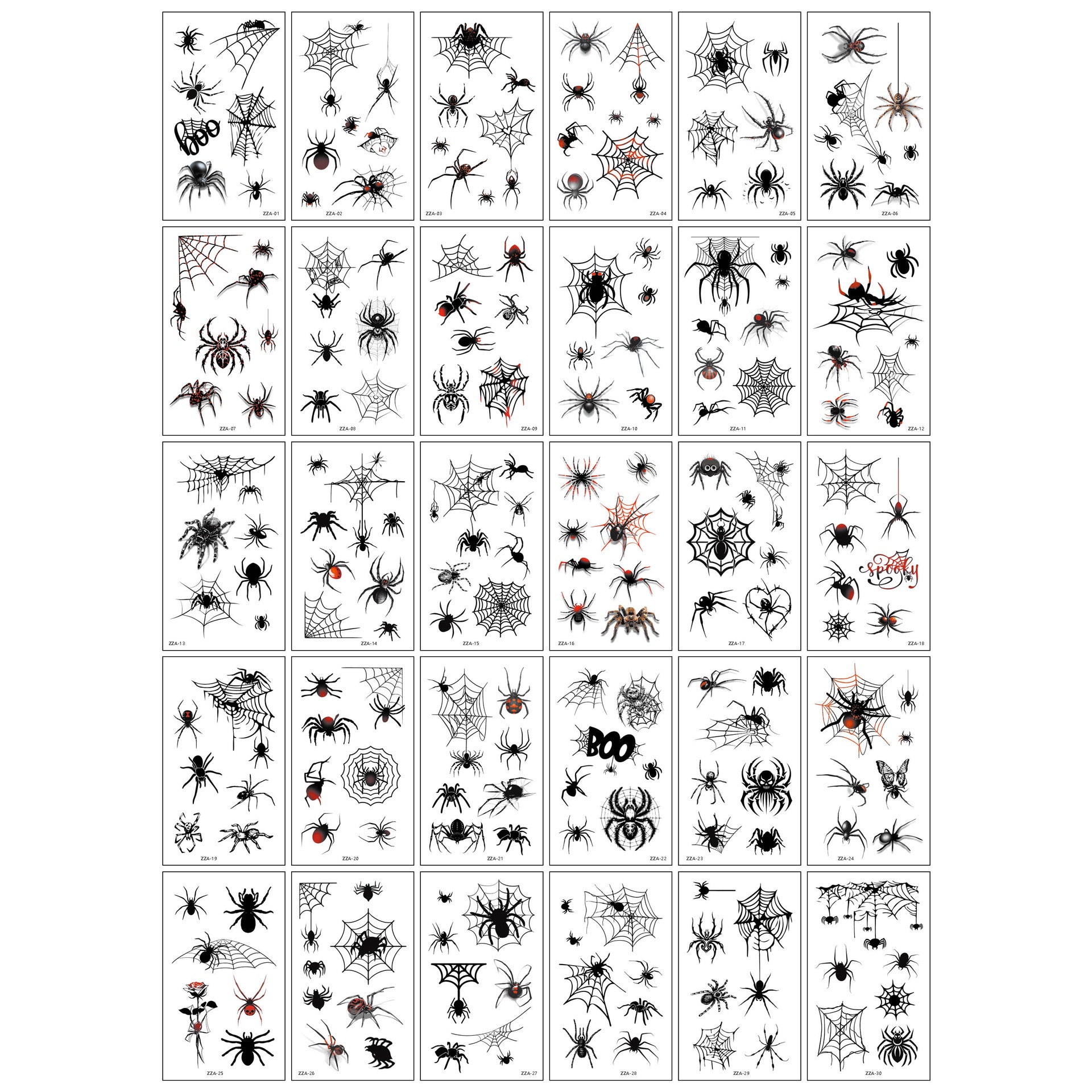 Spooky Bloom Temporary Tattoos