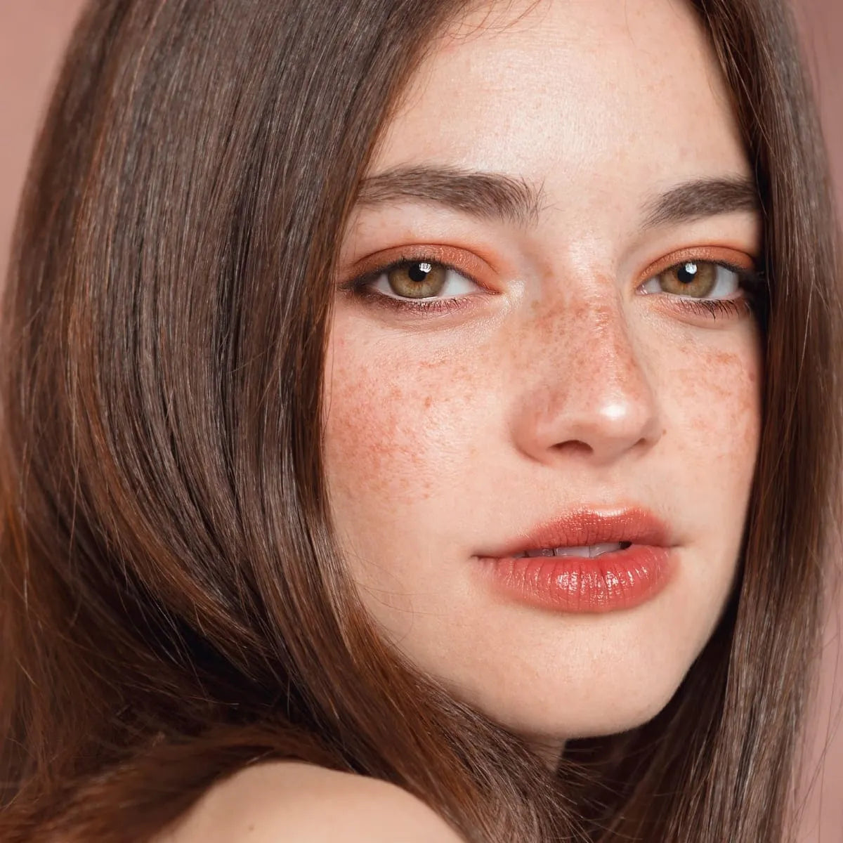 Beautiful Woman Wearing Dreamlike Gray Colored Contact Lenses