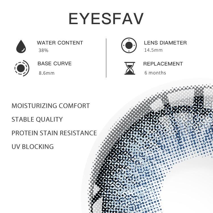EYESFAV Luna Gray Contact Lenses Parameters