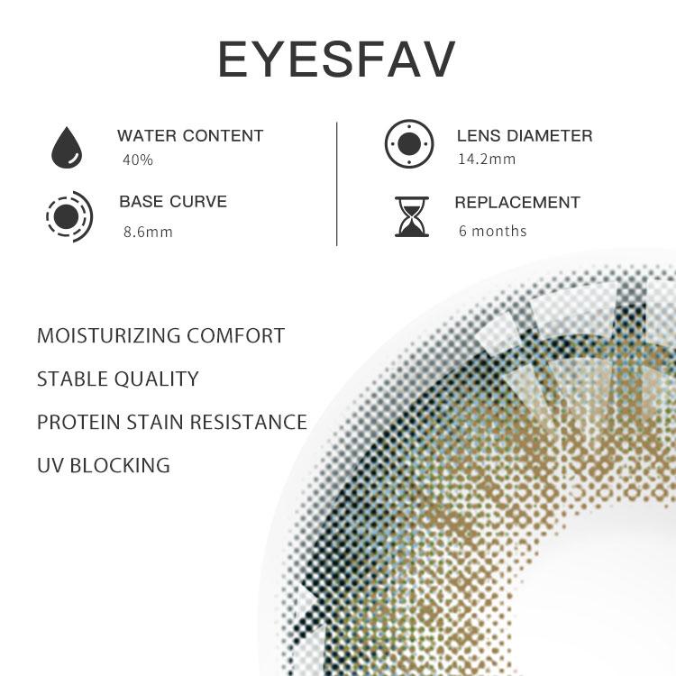 EYESFAV Floralis Green Colored Contact Lenses Parameters