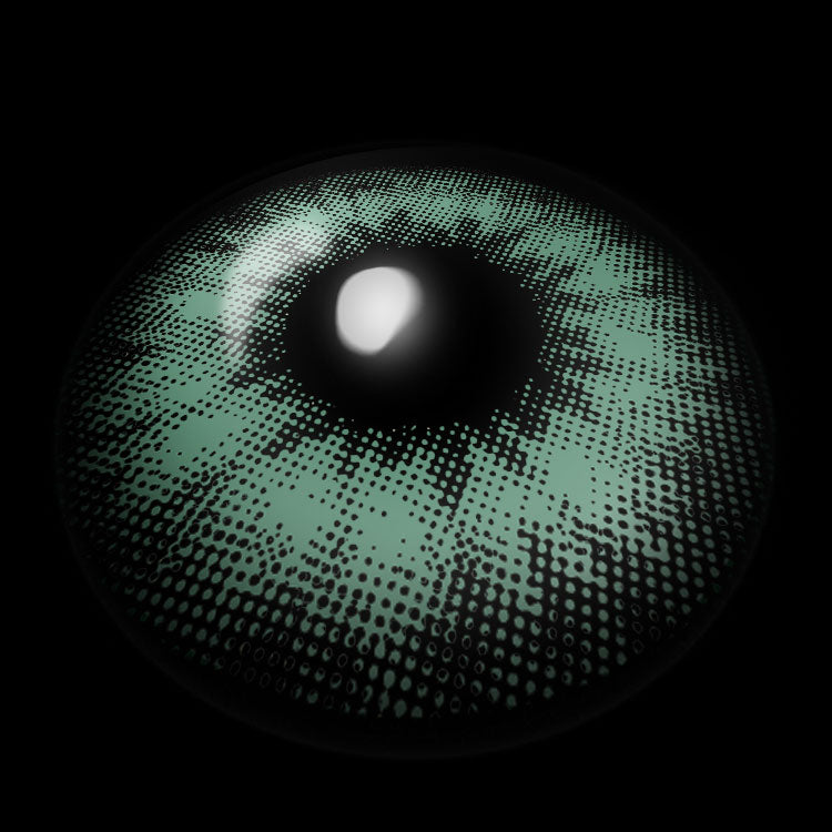 Axis Vision Green Contact Lenses 3D Display
