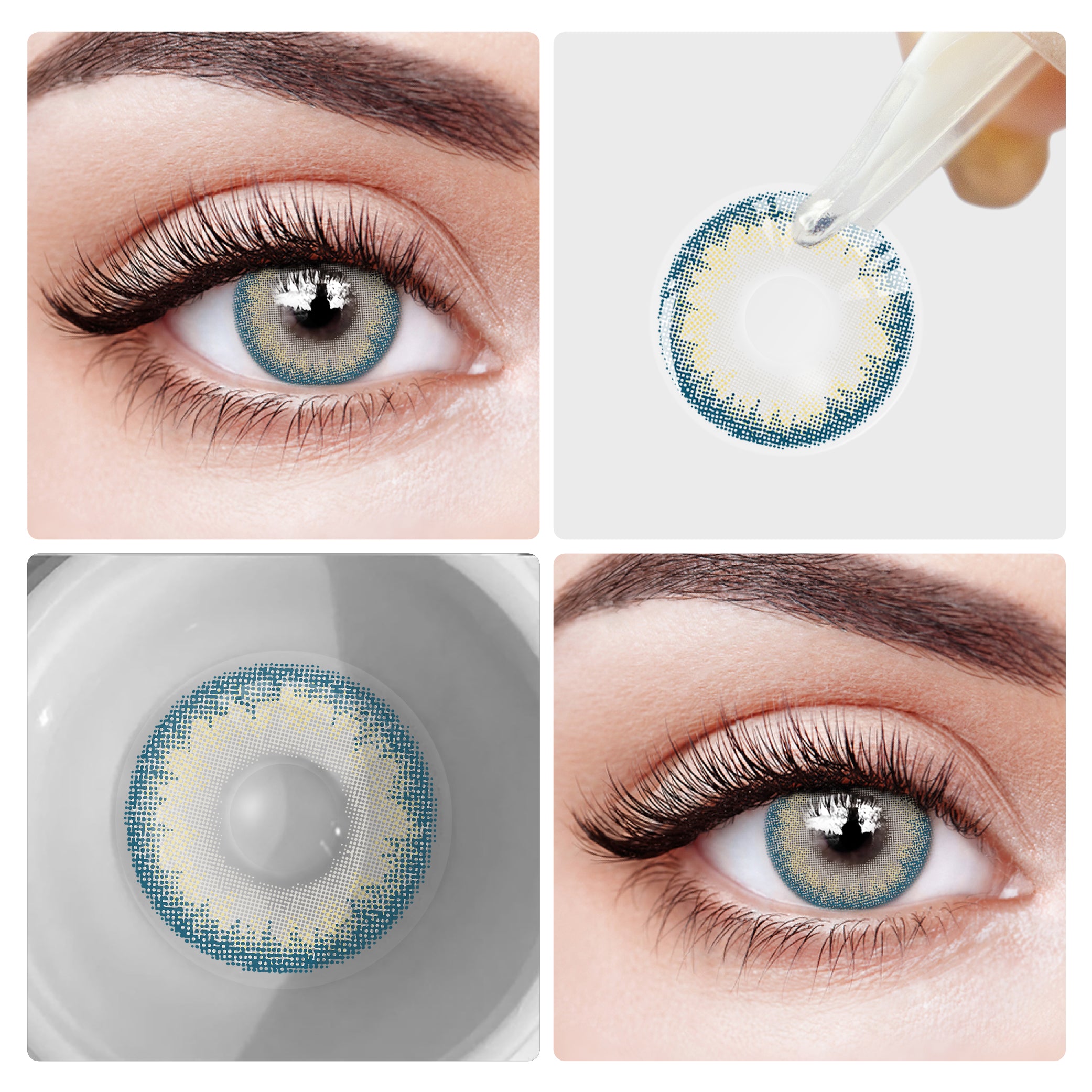 EYESFAV Caribb Blue Colored Contact Lenses