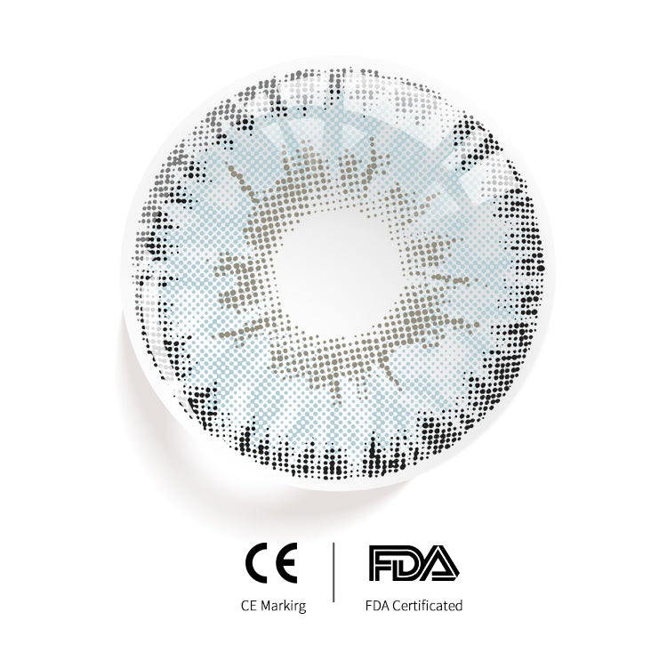 Transient Blue Colored Contact Lenses